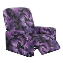 Kuiaobaty Tie Dye Bat Print Reclining Slipcover Halloween Stretch Recliner Chair Cover with Pocket Breathable Reclining Sofa Slipcover Washable Recliner Couch Cover for Pets