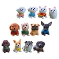thumbnail image 2 of 12 Uds Mini figuras de perros Playset realista Mini figuras de cachorros juguete de animales de perro en miniatura, 2 of 7