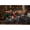thumbnail image 3 of Chanasya Faux Fur Throw Blanket Pillow Cover 3-Piece Set - Sherpa Throw (50x65 Inches) 2 Throw Pillow Covers (18x18 Inches) for Couch, Bed, Chair and Sofa - Gray, 3 of 3