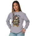 thumbnail image 4 of Erase All Fears Snake Skull Tattoo Long Sleeve TShirt Men Women Brisco Brands X, 4 of 6