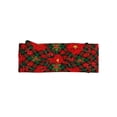 thumbnail image 2 of Yiaed Christmas Plaid Flower Print Newborn Baby Hat Infant Baby Beanie Top Knot Stretchy Hats, 2 of 5