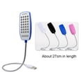 thumbnail image 3 of Lámpara de lectura de 28LEDs, luz LED USB Ultra brillante para libros, cuidado de los ojos, lámparas de mesa flexibles, lámpara de noche para PC, portátil, luz led de lectura USB, 3 of 4