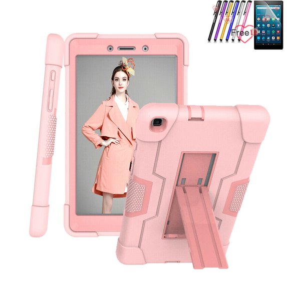 Goldcherry for Galaxy Tab A 8.0 Inch SM-T290 Tablet Case,Heavy Duty Shockproof Hybrid Rugged Armor Full Body Protective With Kickstand Samsung Galaxy Tab A 8.0 Inch 2019 SM-T290 / SM-T295(Rose Gold)