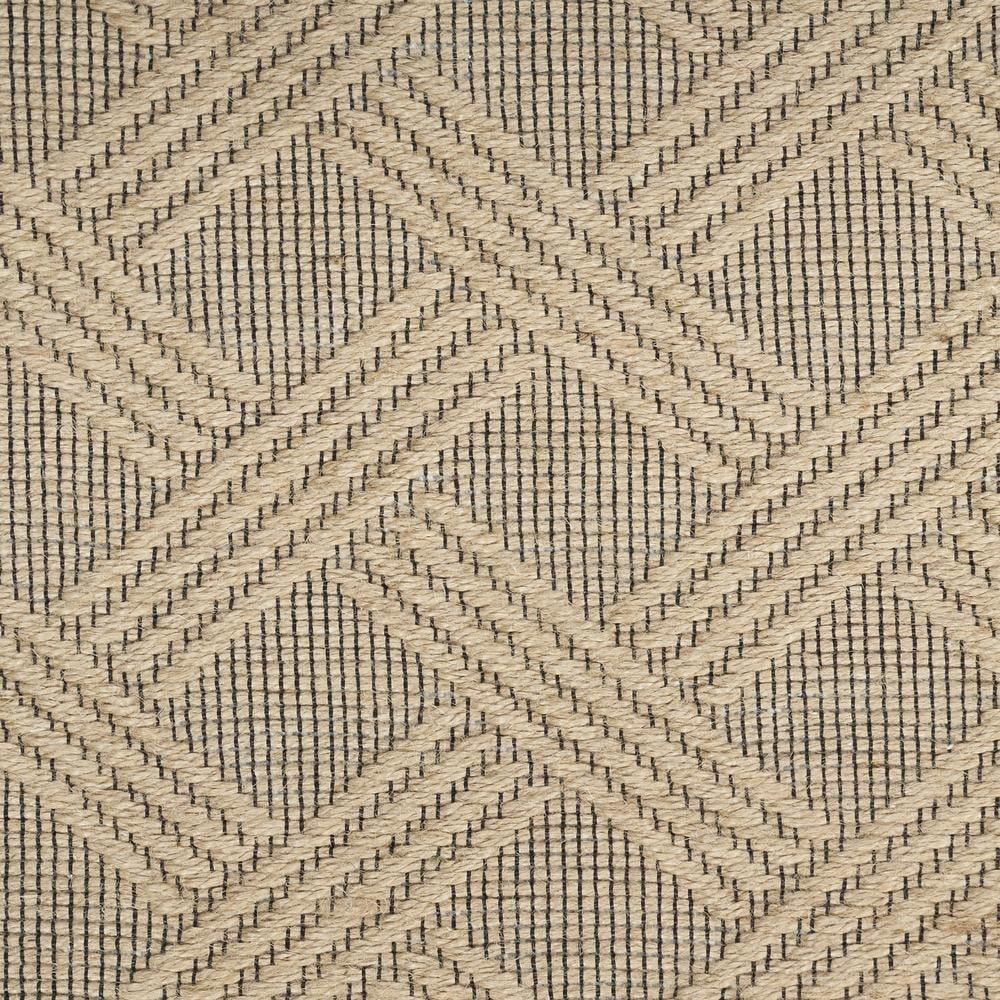 Nourison Washable Jute Geometric Natural 3'11" x 5'11" Area Rug (4x6)
