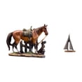 thumbnail image 1 of Estatua de caballo, adorno artístico para escritorio, colección de esculturas de resina para decoración del hogar, oficina, sala de estar, amantes de, 1 of 8