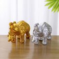 thumbnail image 3 of Estatua de elefante. La decoración de elefante dorado trae buena suerte, salud y fuerza. Regalos de elefante para mujeres, regalos para mamás. Decoraciones (2 piezas), 3 of 5