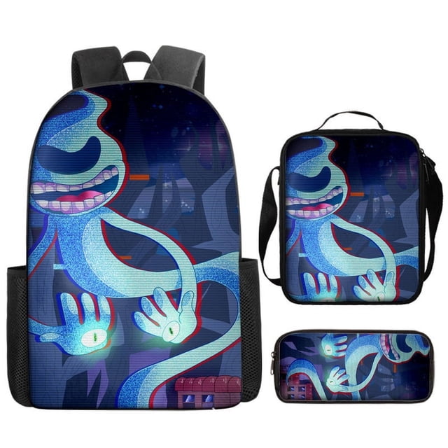 Cuphead Backpack Cuphead Student School Bag Cartoon Backpack Lunch Bag Shoulder Bag Pencil Bag