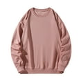 thumbnail image 2 of Qingpeng Men's Crewneck Sweatshirt Solid Long Sleeve Fleece Pullover Vintage Sweatshirt Street Sweatshirts, 2 of 4