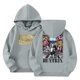 thumbnail image 1 of Moonsky Sudadera con capucha y cordón HUNTRX, estampado de grupo de chicas coreanas, jersey corto, suave y cómodo, top de manga larga para primavera y otoño. Gris 130, 1 of 5