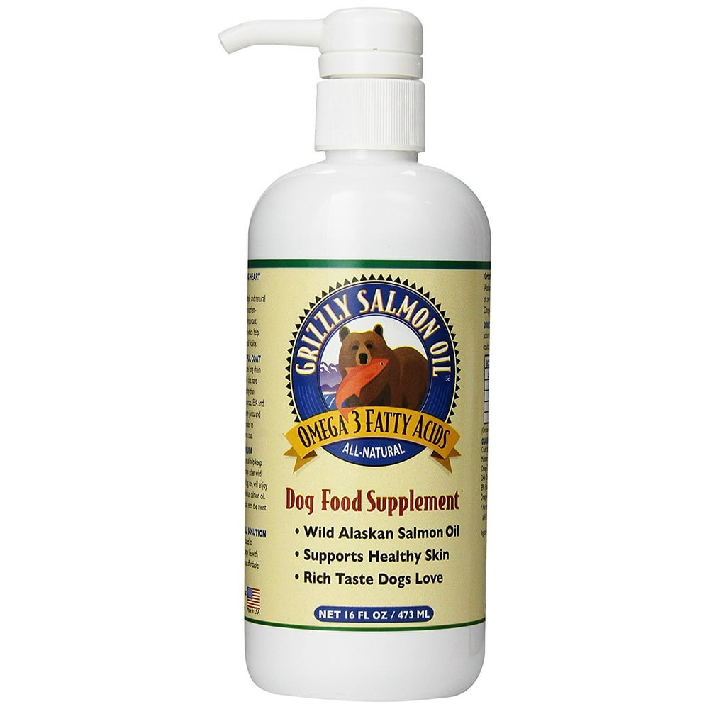 Grizzly Salmon Oil Omega 3 Fatty Acid Supplement for Dogs, 16 oz.
