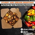 thumbnail image 4 of Fit Meal Prep 450 Pack 30 oz Disposable Take Out Containers Microwaveable Kraft Paper To Go Boxes, 4 of 7