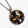 thumbnail image 2 of Bee Necklace Personalized Custom Photo Round Pendant Adjustable Stainless Steel Necklaces with Gift Box for Men Women Mothers Valentine's Jewelry Gift, 2 of 6