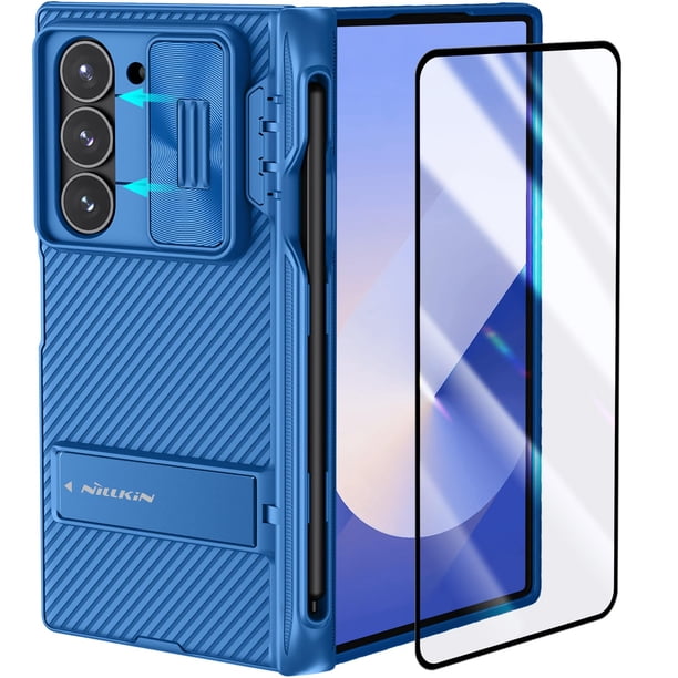 Funda Nillkin Galaxy Z Fold 6 con Soporte para S Pen y Patas Traseras Azul
