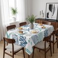 thumbnail image 6 of Teal Blue Coastal Table Cloth Waterproof Tablecloths, Summer Beach Coral Shell Ocean Tablecloth Dining Table Cover for Kitchen Party Tabletop Outdoor, Rectangle Tablecloth 60x84 Inch, 6 of 9