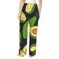 thumbnail image 3 of Picia Fresh Avocado Womens Soft Woven Cotton Elastic Waistband Sleep Pajama Pant Lounge Sleep Pant With Pockets And Drawstring-Large, 3 of 9