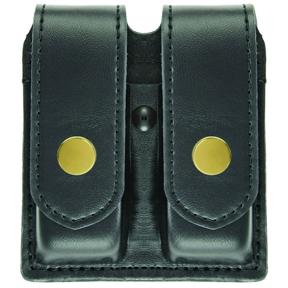 Hero’s Pride AirTek Double Mag Case – Large, Plain Finish, Brass Snap