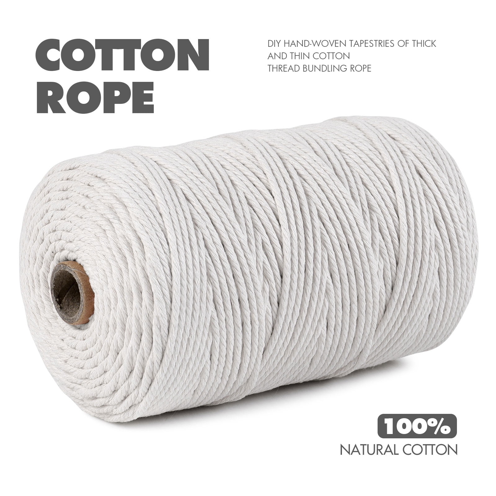 Kids' Crafts Knitting, Knotting & Crochet 4mm Single Twist Raw Natural