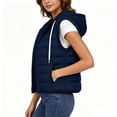 thumbnail image 6 of Womens Puffer Vest Lightweight Winter Sleeveless Jacket Quilted Outerwear with Hood Zip Up Down Vests with Pockets,S-3XL, 6 of 9
