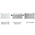 thumbnail image 2 of Home Soft Things Feathery Faux Fur 2 Piece Throw Pillow Cover Set - Grey - 14" x 26", 2 of 4