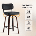 thumbnail image 4 of Ktaxon Modern Bar Stools 1 Pcs, 26in Counter Height Bar Stools with Padded Seat and Backrest, Ideal for Dining Room, Cafe, Bar, Kitchen Island, Black, 4 of 6