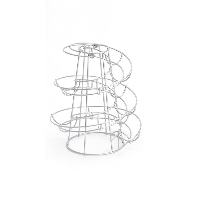Matsuzay Soporte de plata para huevos, dispensador en espiral, estante de almacenamiento de huevos, organizador para cocina Almacenamiento y organización del hogar