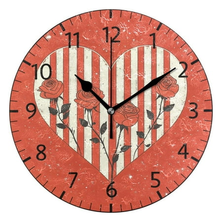 YAZAOO Decorative Wall Clock Size:25cm Berry Good Time Design Pattern Clock