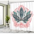 thumbnail image 4 of Ambesonne Lotus Shower Curtain, Flower Exotic Petals Print, 69"Wx75"L, Dark Teal, 4 of 4