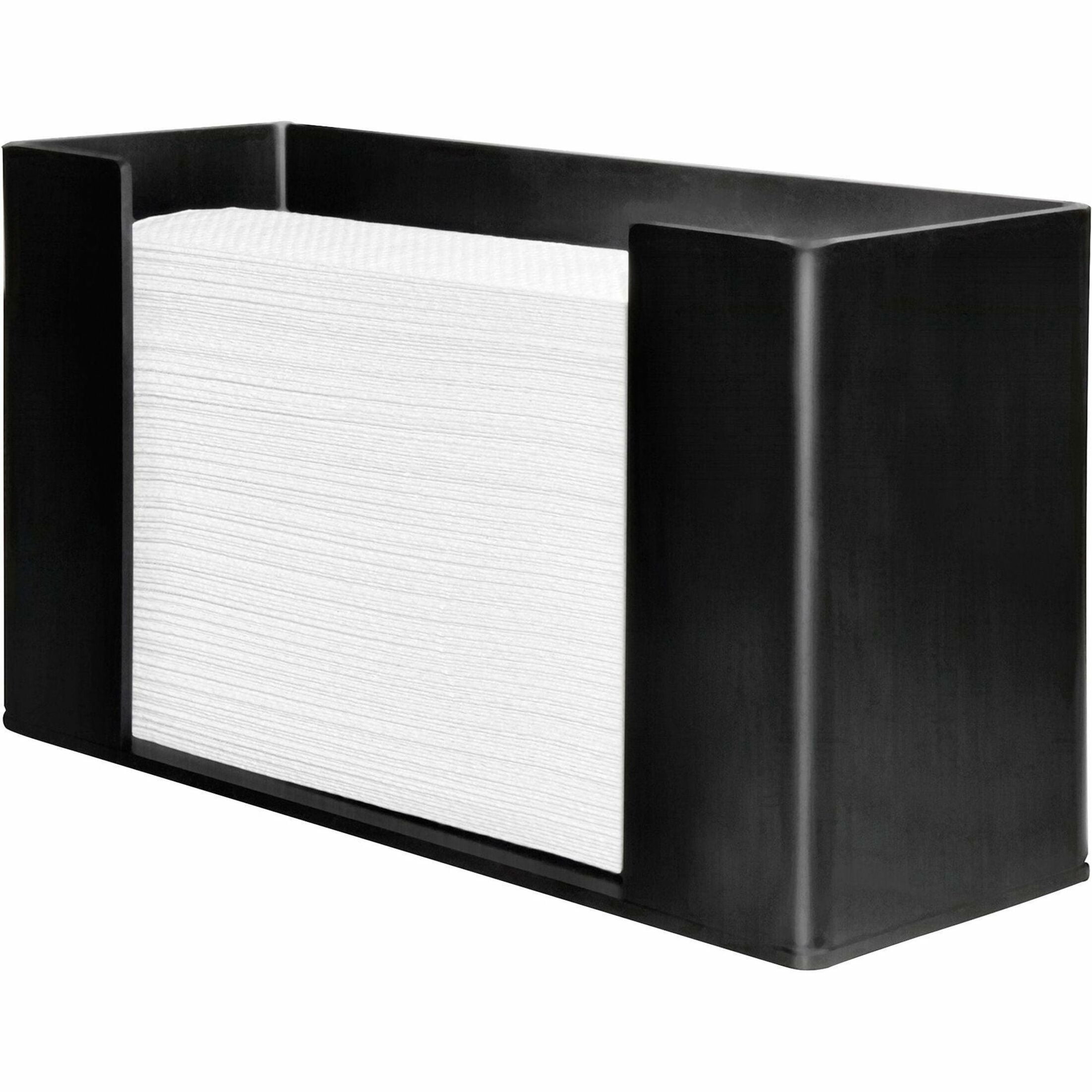 Genuine Joe Solutions Acrylic 12” x 9” x 3” Paper Towel Holder with Paper Towels