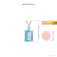 thumbnail image 3 of ANGARA Natural 1.35 ct Aquamarine Solitaire Pendant with Diamond in 925 Sterling Silver for Women (Size-8x6mm) | March Birthstone, Anniversary, Jewelry Gift for Women | Natural Aquamarine Necklace, 3 of 8