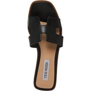 Steve Madden Women's Hadyn Sandal, Black Leather, 8