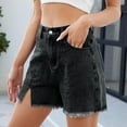 thumbnail image 5 of Levmjia Women Denim Shorts High Waisted Casual Button Pocket Stretch Comfortable Summer Fashion Jeans Shorts for Women Plus Size Sale, 5 of 7
