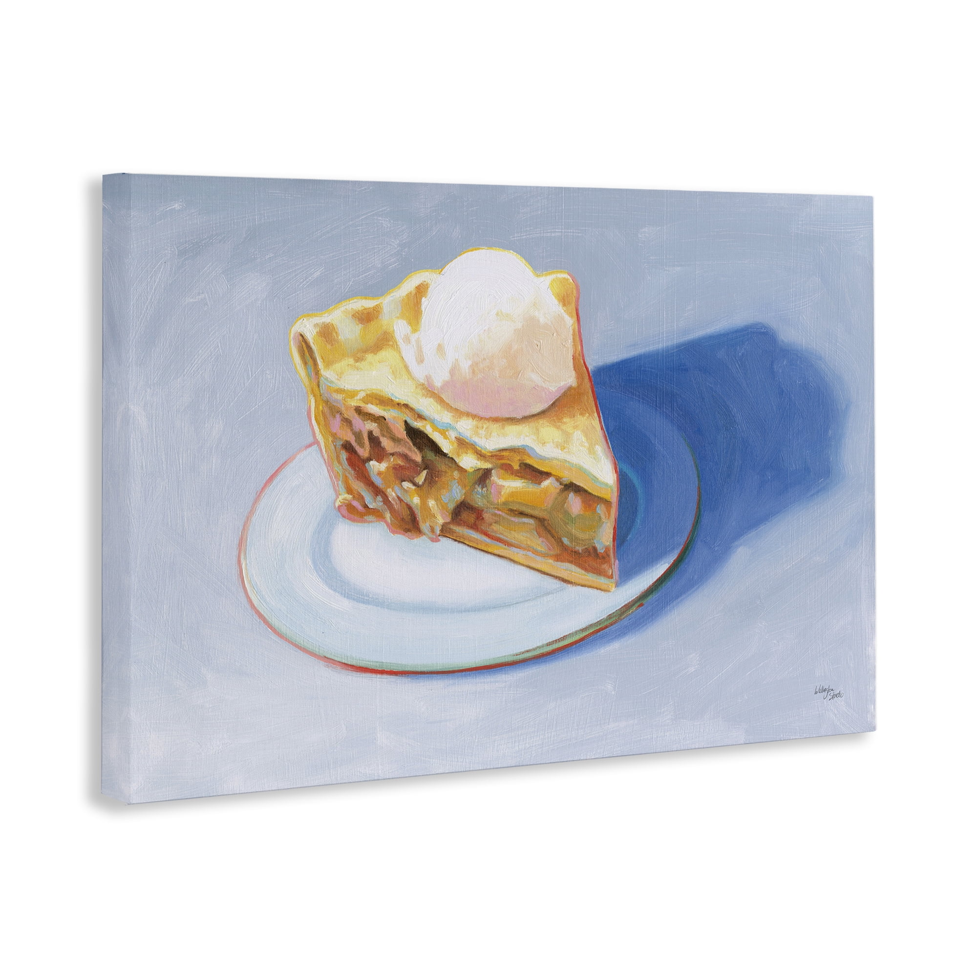 Stupell Industries Apple Pie Still Life Food & Beverage Painting Wrapped Canvas Art Print Wall Art, 45 x 30