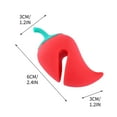 thumbnail image 3 of Gnmfd Pepper Shaped Pot Lid Lifter Silicone Heat Resistant Steam Vent Stopper, Cute Chili Design Pot Lid Holder to Prevent Boil Over, Kitchen Cooking Tool Accessory for Home Use, 3 of 4