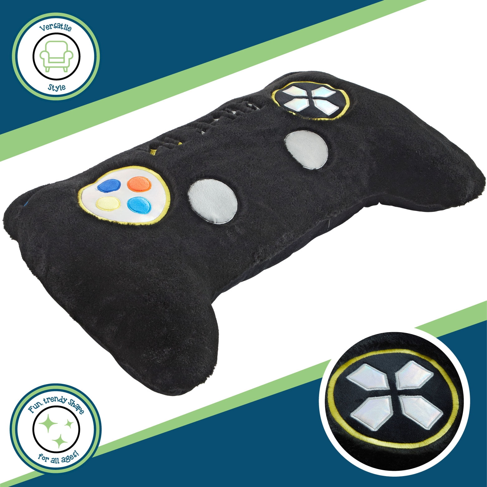 Your Zone Game Controller Shaped Gamer Figural Body Pillow