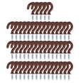 thumbnail image 7 of Uxcell 50pcs Cup Ceiling Hooks 1/2 Inch Metal with Vinyl Coated Screw in Holder Brown, 7 of 7