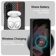 thumbnail image 3 of Carbon Fiber Case for Samsung Galaxy Z Fold 4, Military Grade Rugged PC Frame Shockproof Protective Phone Cover, Support Wireless Charging Compatible with MagSafe Slim Case for Galaxy Z Fold4,Black, 3 of 8