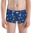 thumbnail image 5 of Yiaed Space Print Boys' Boxer Briefs Cotton Casual Stretch Comfort Boys Boxers - Kids Boxer Briefs Underwear for Boys (6-18)-Medium, 5 of 5