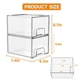 thumbnail image 5 of Behome 4 Pack Makeup Organizers, Clear Small Stackable Storage Desk Organizers with 4 Drawers, Bathroom Make up Drawer Storage for Beauty, Hair Accessories Organizer, 5 of 7
