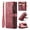 Red, variant on for iPhone 17e / iPhone 16e Case, Wallet Case with Card Holder Kickstand Magnetic Zipper Pocket Lanyard Strap Wristlet,Leather Flip Case Wallet for iPhone 17e / 16e, Red