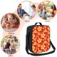 thumbnail image 5 of Fotbe Red Vintage Flowers Lonchera Bolsa de Almuerzo para Hombres y Mujeres, Lonchera de Gran Capacidad, Bolsa de Almuerzo Reutilizable, Bolsa Térmica Aislante, 5 of 7