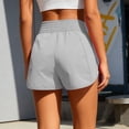 thumbnail image 4 of Women's Athletic Shorts High Waisted Running Short Pocket 2.5" Sporty Shorts Gym Workout Shorts Gray M, 4 of 4