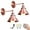 Copper Red, variant on Kiven Battery Operated Wall Sconces,Vintage Wall Lights with Rechargeable Bulb, Dimmable Wall Lighting Fixtures for Painting Bedside Vanity Desk