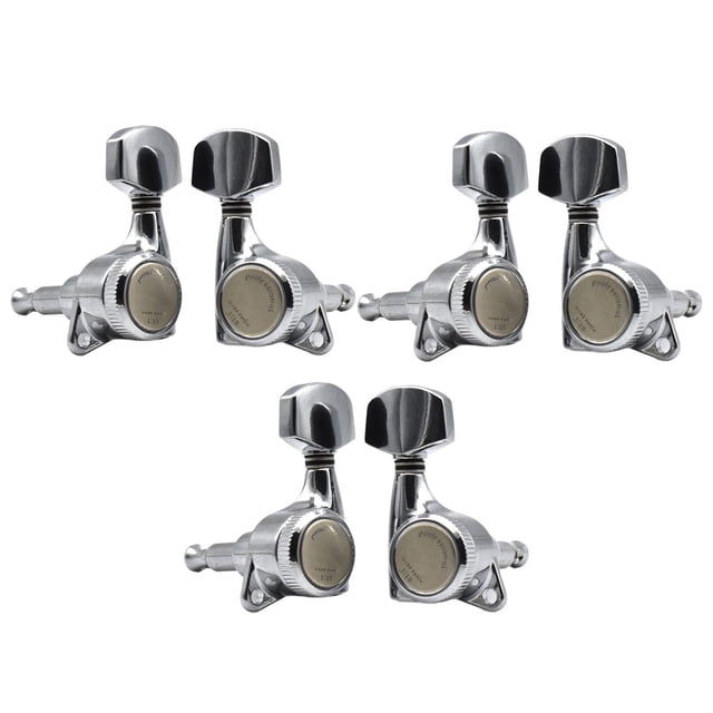 6 piezas de clavijas de afinación perfke para guitarra eléctrica Plata Izquierda Derecha