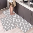 thumbnail image 6 of Kitchen Mat Set, 2 Pcs Cushioned Rugs for Floor, Waterproof Non-Slip Kitchen Floor Mat, Comfort Rug Standing Mat for Kitchen, Home Floor, Office, Sink, Laundry(Gray), 6 of 8