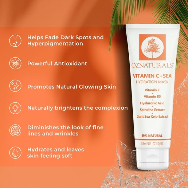Mascarilla de Hidratación OZNaturals Vitamina C Plus Sea 4 oz
