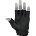 thumbnail image 5 of Mens Driving Gloves Basic Soft Goat Leather Fingerless Breathable Biker Motorcycle Riding Cycling Shooting Button Gloves Half Finger, Full Black (X-Large), 5 of 7
