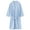 Blue, variant on Men's Waffle Robe Kimono Spa Bathrobe Short Soft Knee Length Lightweight Light with Pockets Bath Robe Shower Pool Summer House Lounge Sleepwear Thin 3/4 Sleeve Grey X-Small-Small