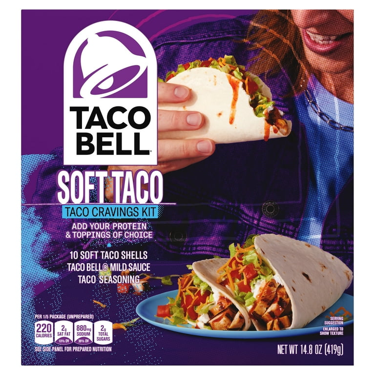 Taco Bell Hot Seasoned Flavor Crunchy Taco Shells, 12 Ct,