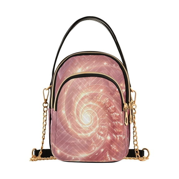 Rose Conch Women Quilting Handbags Shoulder Bag Cross Body Bag with Crossbody Strap Hobo Bags Chain Strap