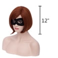 thumbnail image 2 of BERON Dark Orange Women Girls Short Bob Straight Wig Heat Resistant Synthetic Wigs for Halloween Cosplay Anime Costume Party Included Eye Mask, 2 of 5